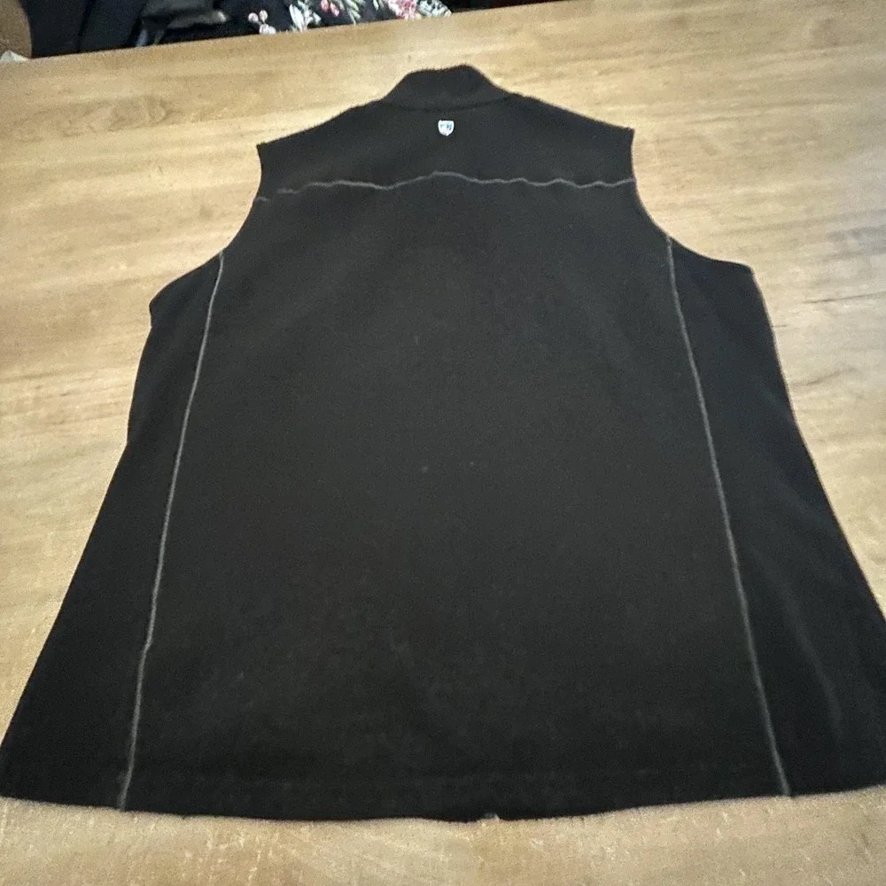 Kuhl Vest Mens XL Black Fleece Softshell Zip Front Outdoor Hiking Casual - Picture 8 of 9